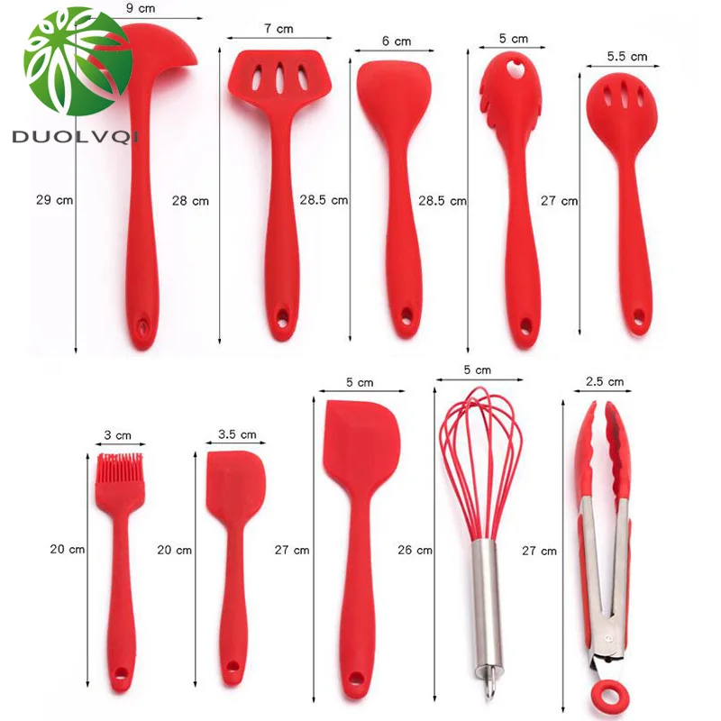 10 шт. антипригарные силиконовые кухонные принадлежности | Дом и сад