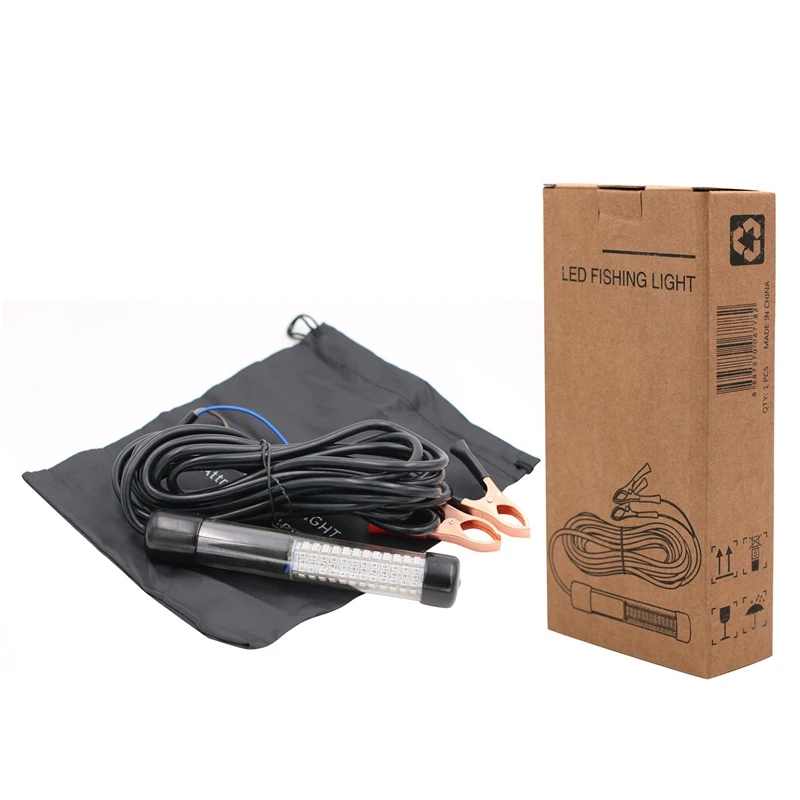 Зеленый подводный светильник погружной ночной рыбацкий для рыбалки er 900 люменов