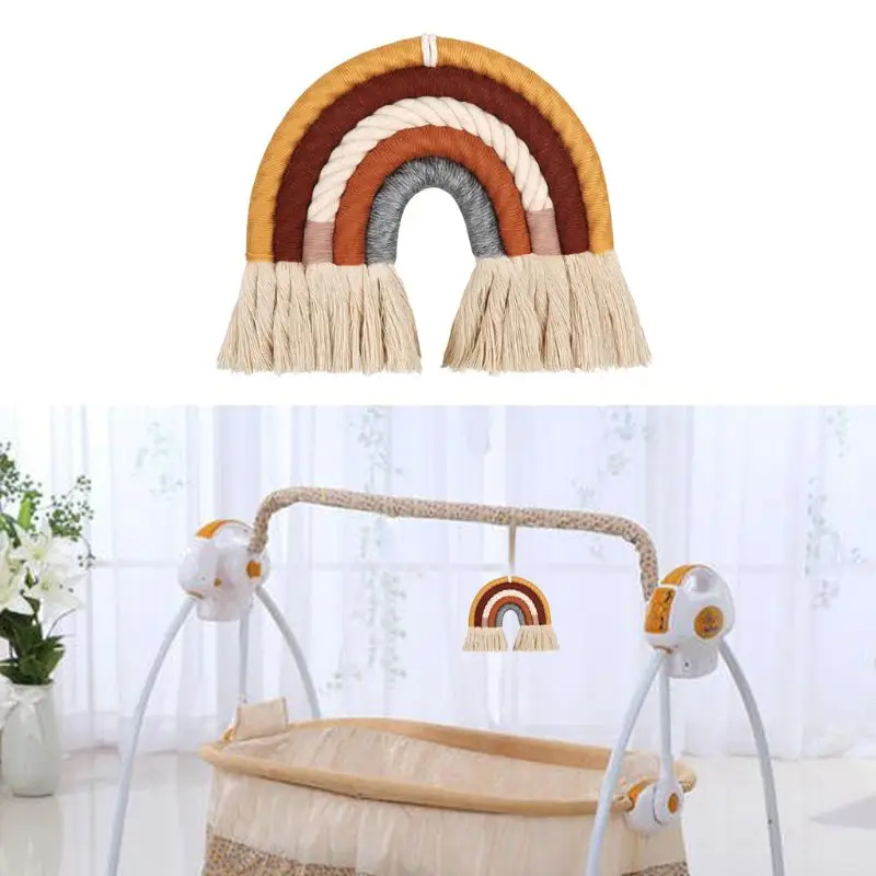 

Woven Rainbow Tapestry Wall Hanging Nordic Ins Wall With Tassel Color Pendant Living Room Bedroom Wall Decoration Gift