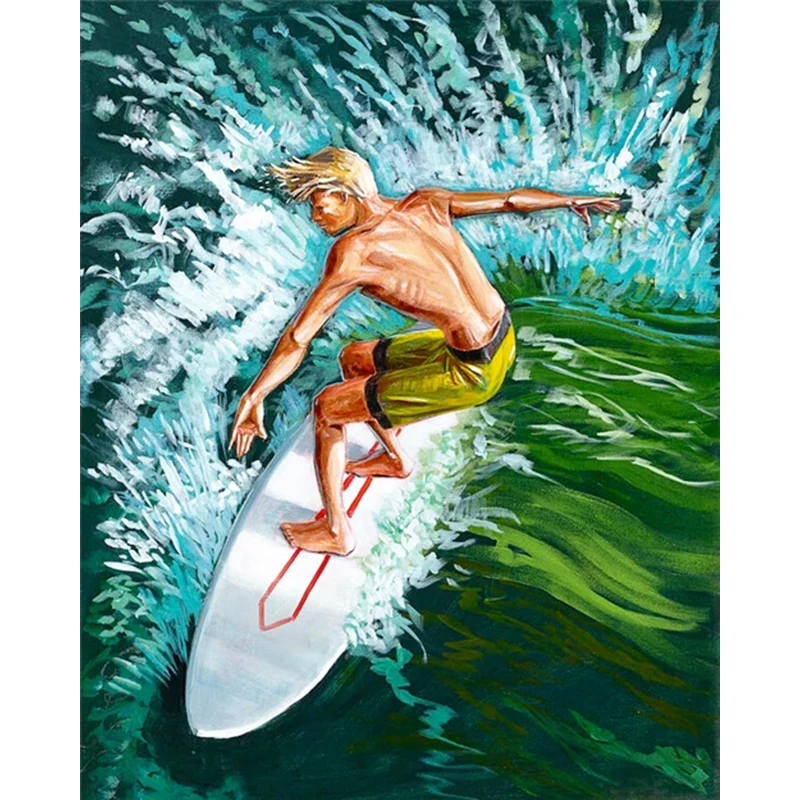 

Набор для рисования по номерам на холсте Серфинг, 40 х50 см
