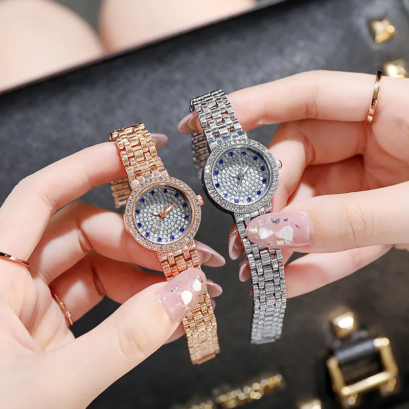 

Women Watches Diamond Gold Watch Ladies Wrist Watches Luxury Brand Rhinestone Women's Bracelet Watches Female Relogio Feminino