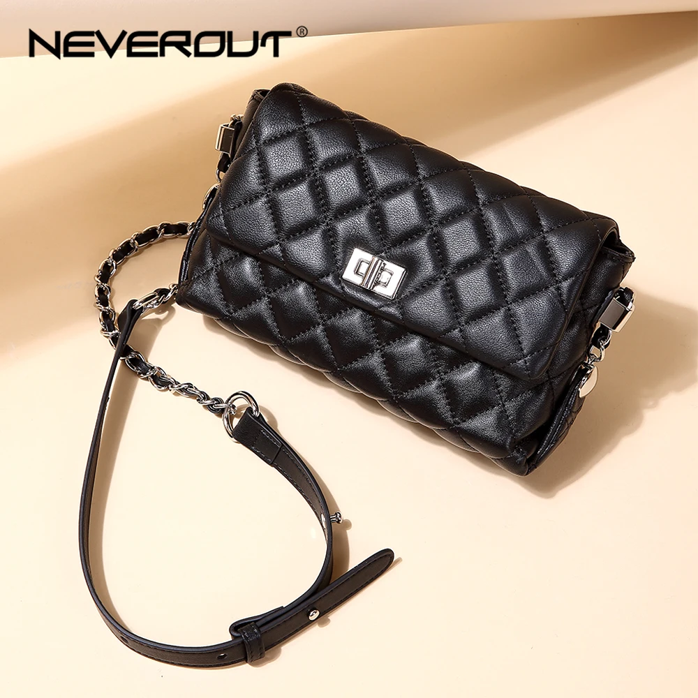 NEVEROUT сетчатые сумки через плечо для женщин кожаная сумка с клапаном