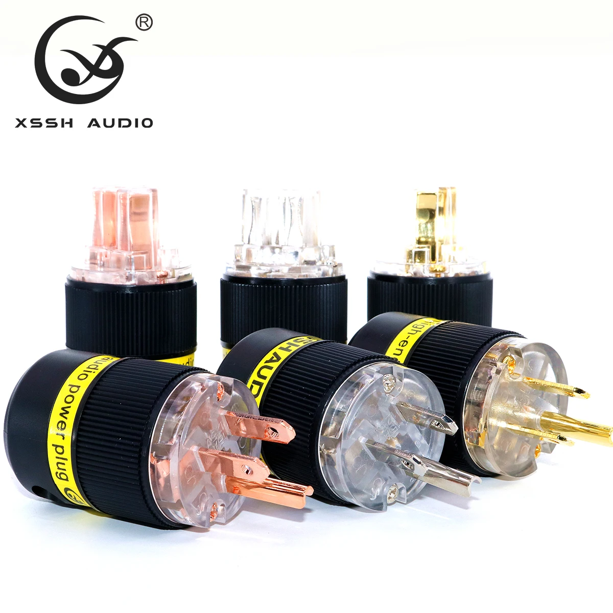 XSSH аудио йиво Hi Fi 3 булавки красные Чистая медь позолота родий Электрический
