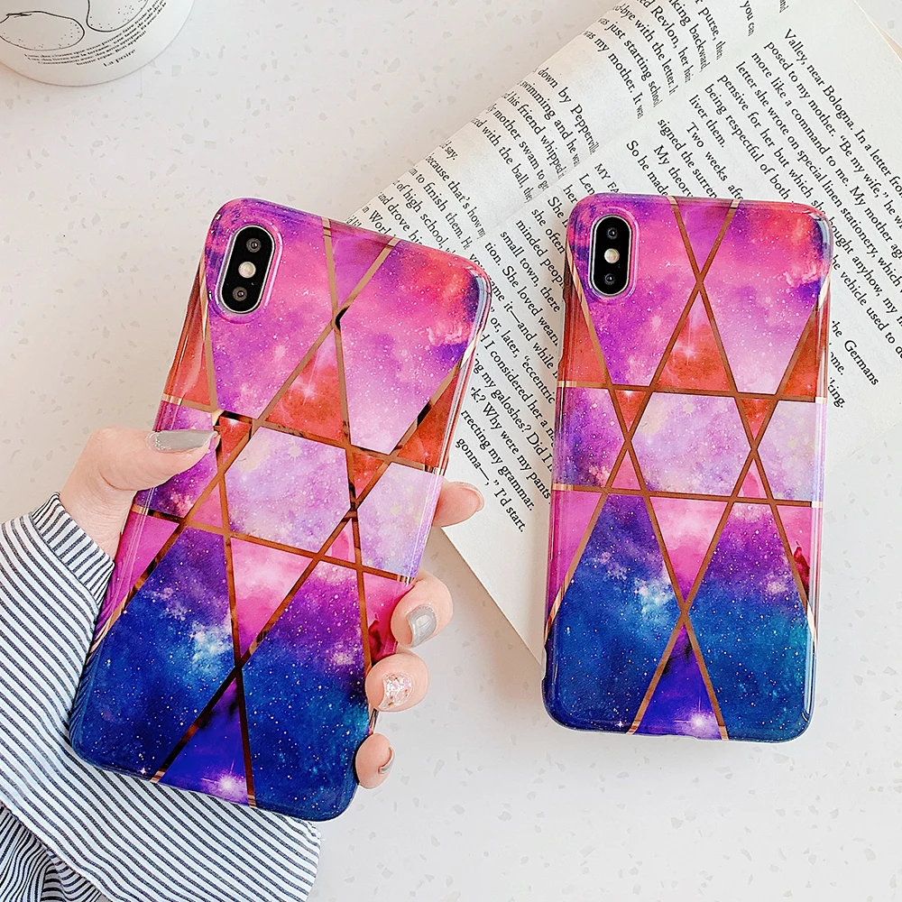 Чехол для телефона SUYACS Fantasy Dream marble для iPhone 11 Pro Max 7 8 Plus X XR XS Max 6 6S гальванический геометрический мягкий чехол-накладка