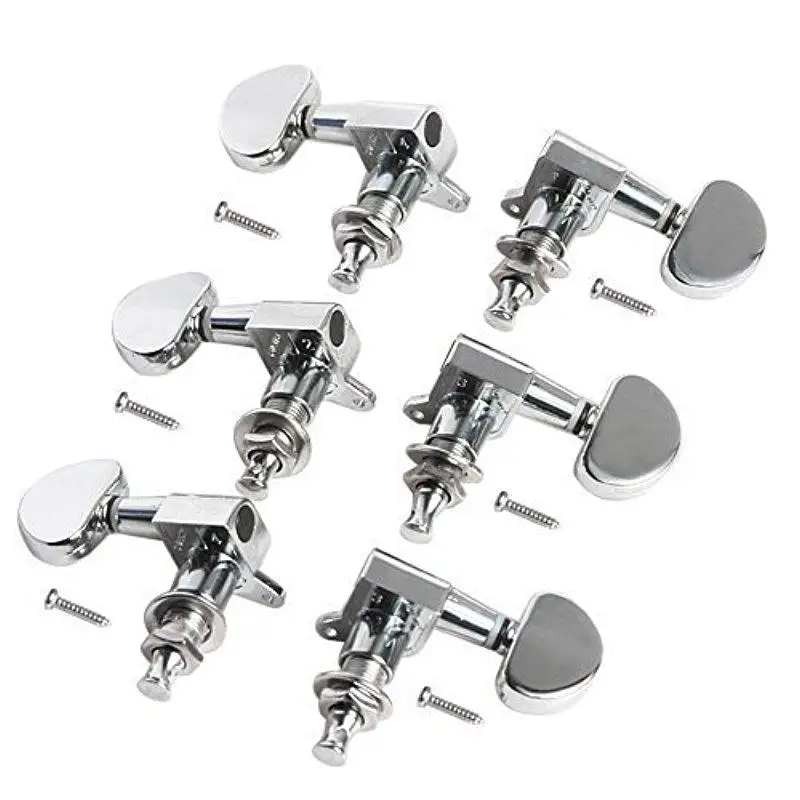 

6pcs 3L3R Acoustic Guitar Tuning Pegs Machine Head Tuners Chrome Guitar Parts