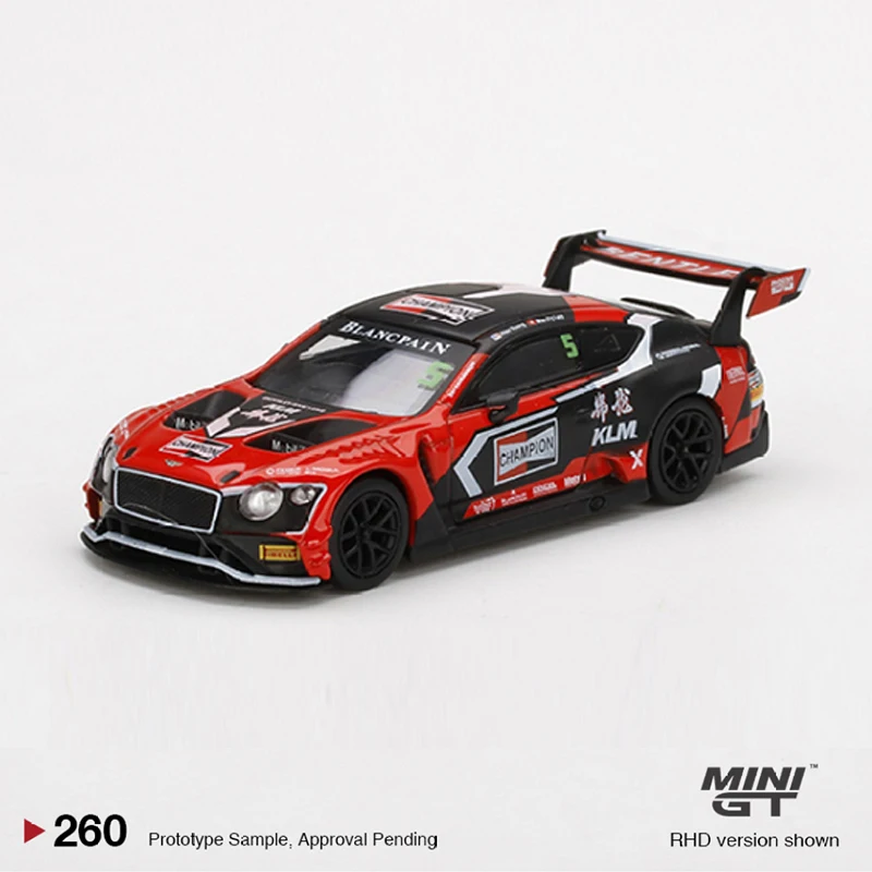 

MINI GT 1:64 Bentley Continental GT3 #5 2018 Blancpain GT Азия модель автомобиля из сплава литой под давлением-RHD