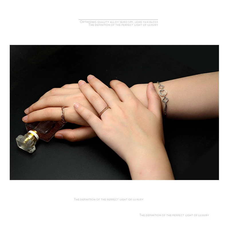 TOSOKO ювелирные изделия из нержавеющей стали Боковая цепь крученое кольцо крутое