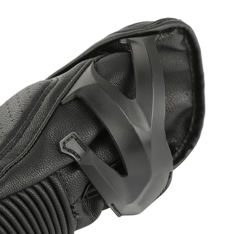 

Breathable Motorcycle Gloves Leather Gloves Black Leather Motocross Protection Offroad Gloves Men & Women Cowhide Racing Bike