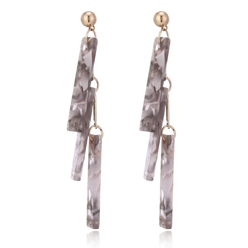 Leopard Double Layered Multi-Color Acrylic Drop Earrings Women Fashion Jewelry 19QC | Украшения и аксессуары