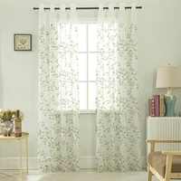 fabrics organza sheer panel curtains embroidered window screening tulle for living room kitchen