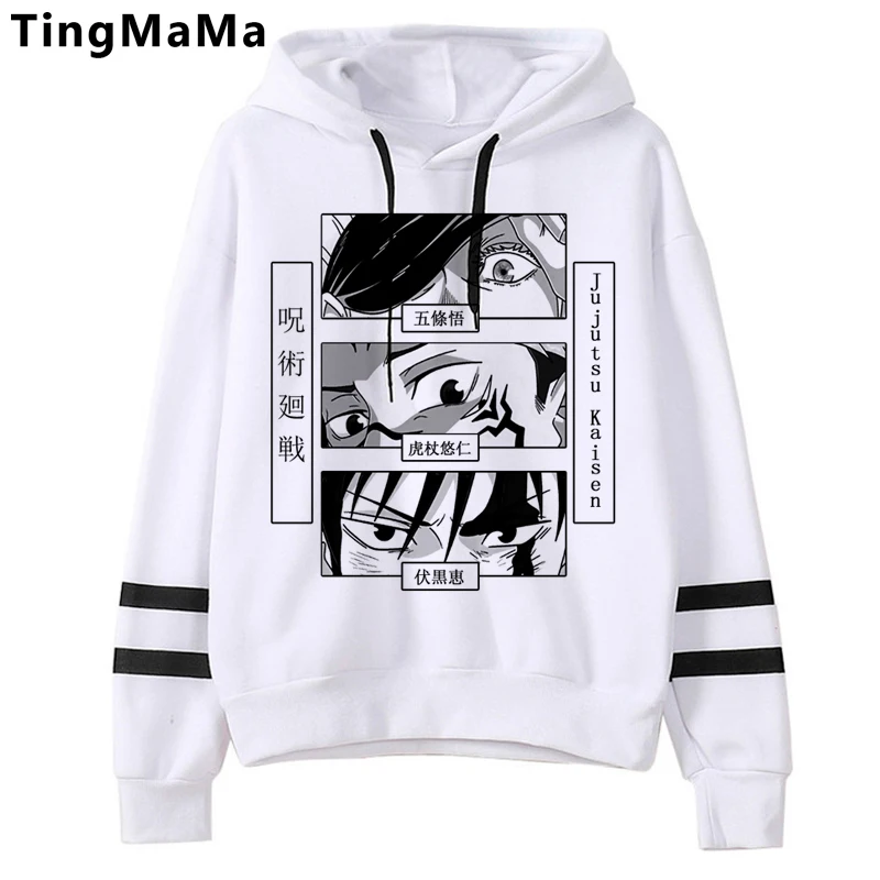 

New Japanese Anime Jujutsu Kaisen Hoodies Men Winter 2021 Warm Casual Graphic Clothing Unisex Yuji Itadori Sweatshirts Male