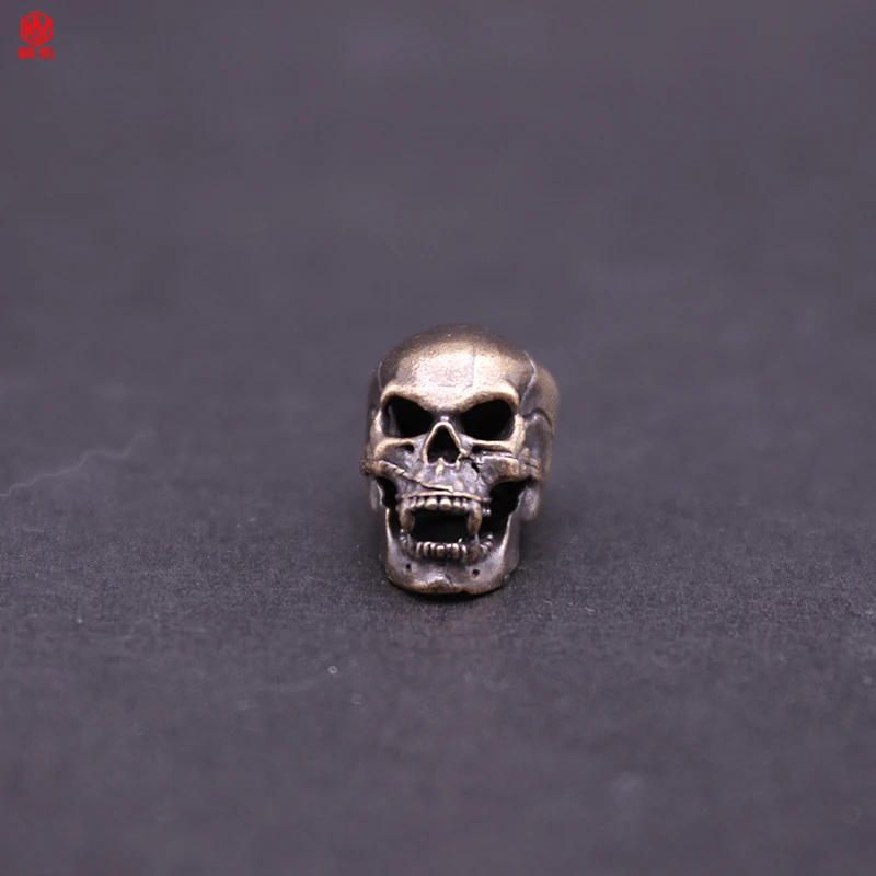 

1PC Skull Retro Brass Copper EDC Paracord Beads Lanyard Pendants Knife Beads Umbrella Rope Cord Necklace Bracelet Beads Pendants