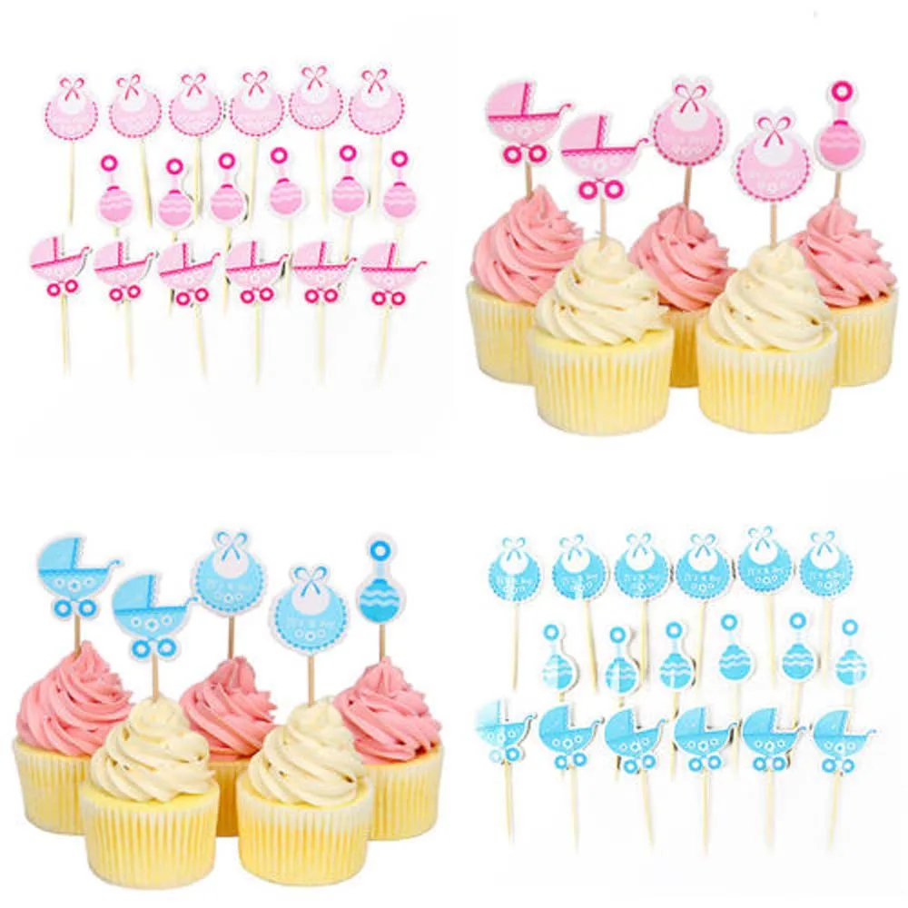 2019 горячая распродажа 18 Baby Shower для капкейка мальчиков и девочек сувениры