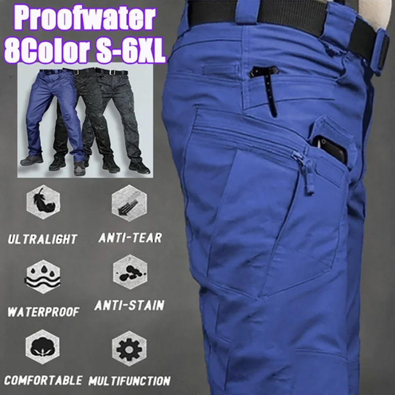 

Men Casual Cargo Pants Fashion Outdoor Hiking Hiking Army Camouflage Tactical Sweatpants Multi Pocket Military Pants S-5XL