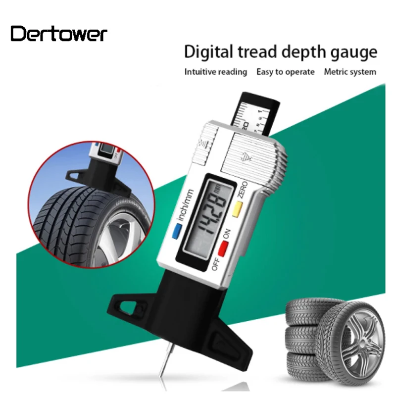 

High-Precision Digital Tread Depth Gauge Tire Pressure Wear Detection Meter Measurer For Cars Trucks Tools Electronic Caliper
