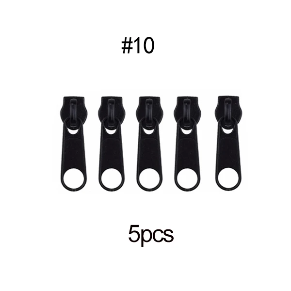 Новые 5 шт.#3#5#8#10 Ремонтный комплект для крепления на молнии DIY для крепления на молнии Швейные Инструменты Аксессуары для одежды - Цвет: 5pcs Black 10