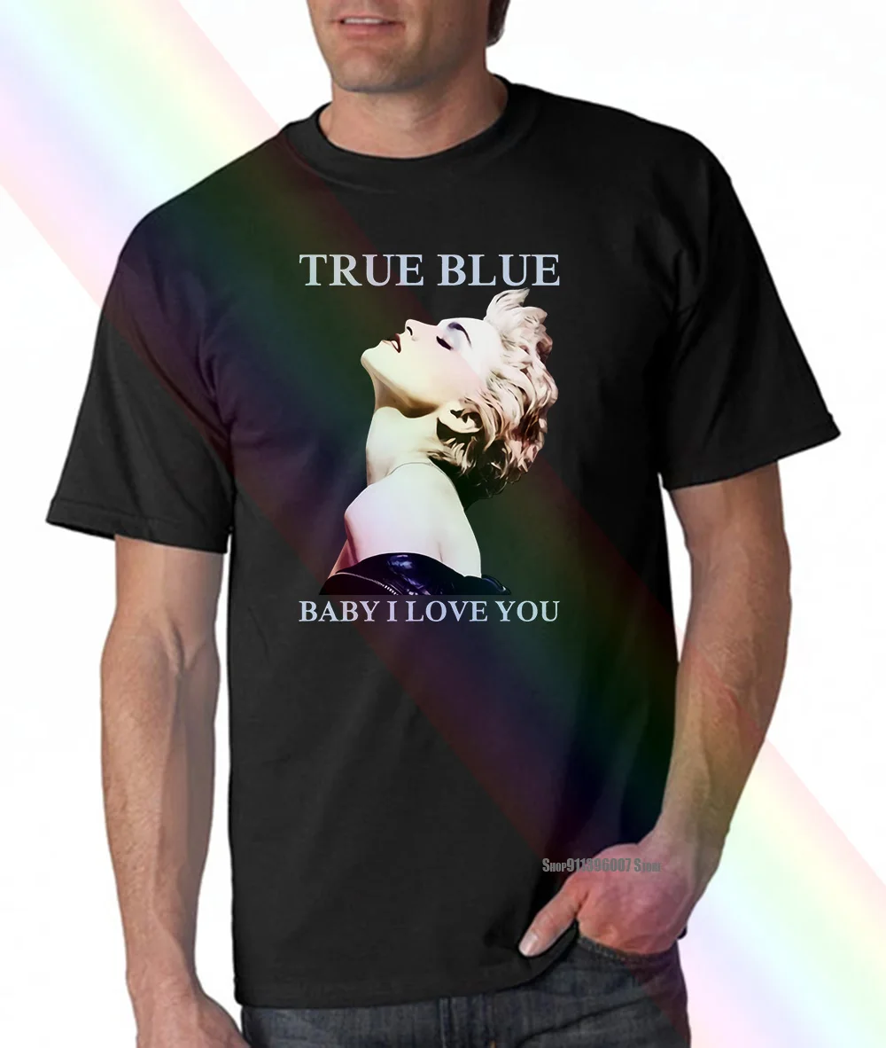 Редкое Тру Блу 80S поп Madonna комплект одежды для детей I Love You Для мужчин T рубашка из