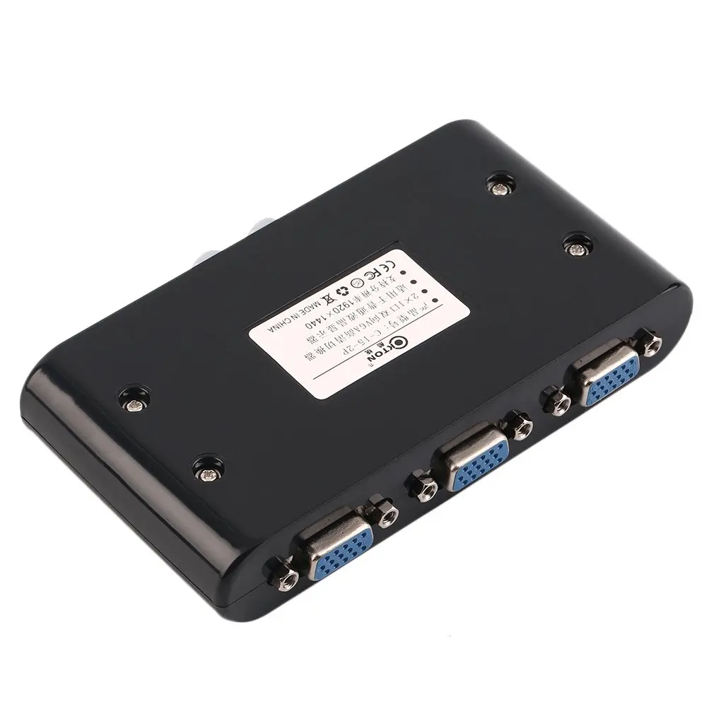 Новый оригинальный 2 в 1 выход VGA/SVGA ручной переключатель для ЖК-ПК оптом Прямая