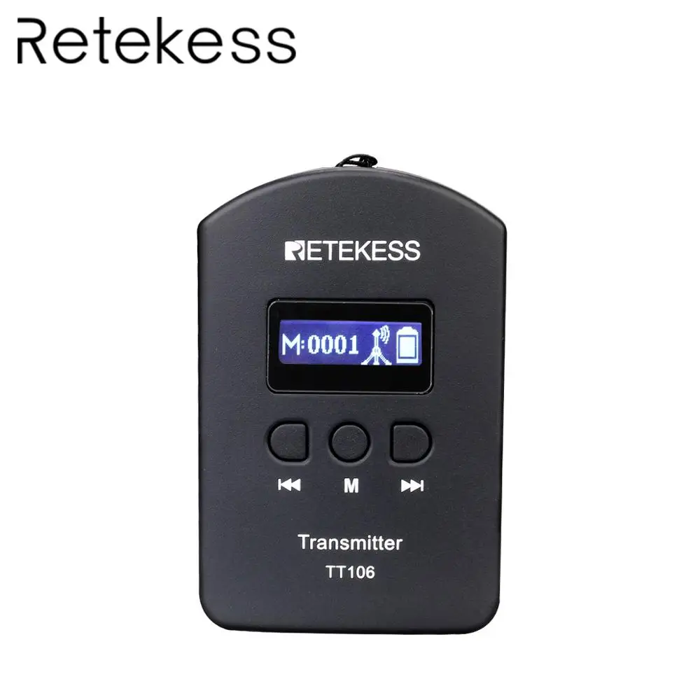 Профессиональный беспроводной передатчик RETEKESS TT106 UHF для системы гида