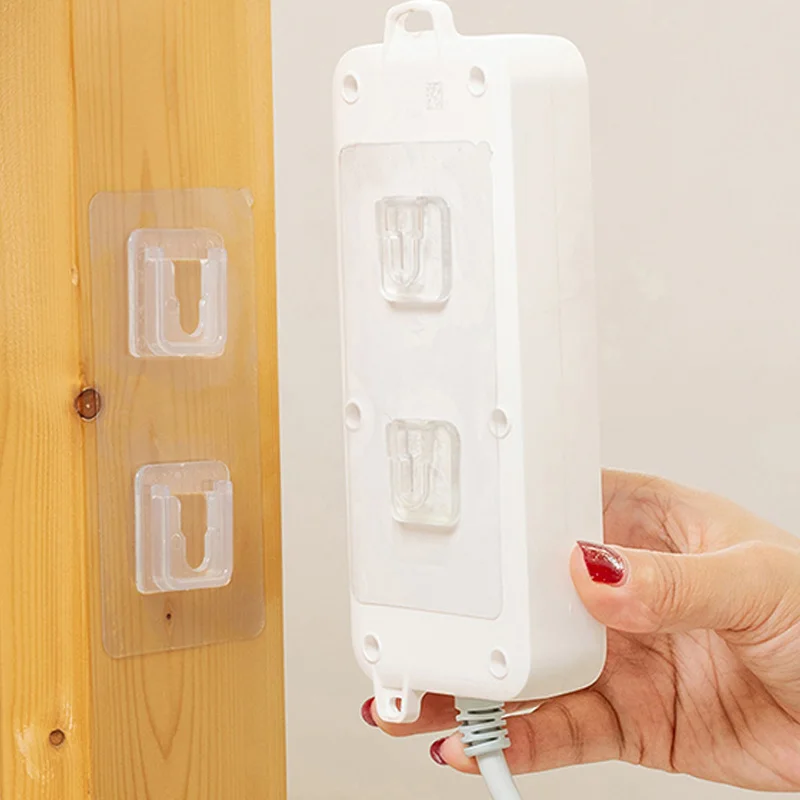 

Wall Hooks Double-Sided Adhesive Hanger Strong Transparent Hooks Suction Cup Sucker Wall Storage Holder For Kitchen Bathroo