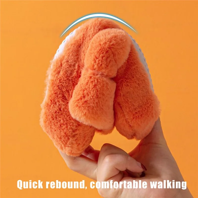 women house slippers faux fur fashion warm shoes winter heel slippers slip on flats female green pink cozy home furry slippers free global shipping