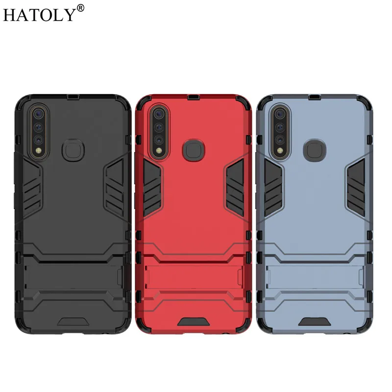 For Vivo Y19 Case Silicone Robot Armor Shell Coque Funda Hard PC TPU Back Phone Cover for Vivo Y19 Protective Case for Vivo Y19
