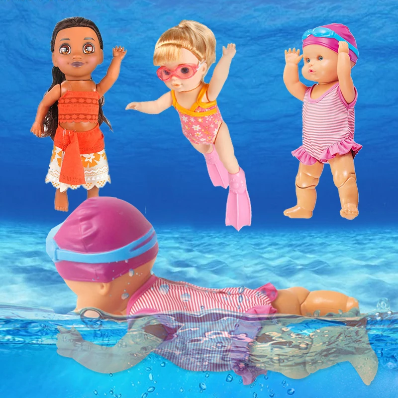 Маленькая кукла для плавания игрушки водяной бассейн водонепроницаемые умные