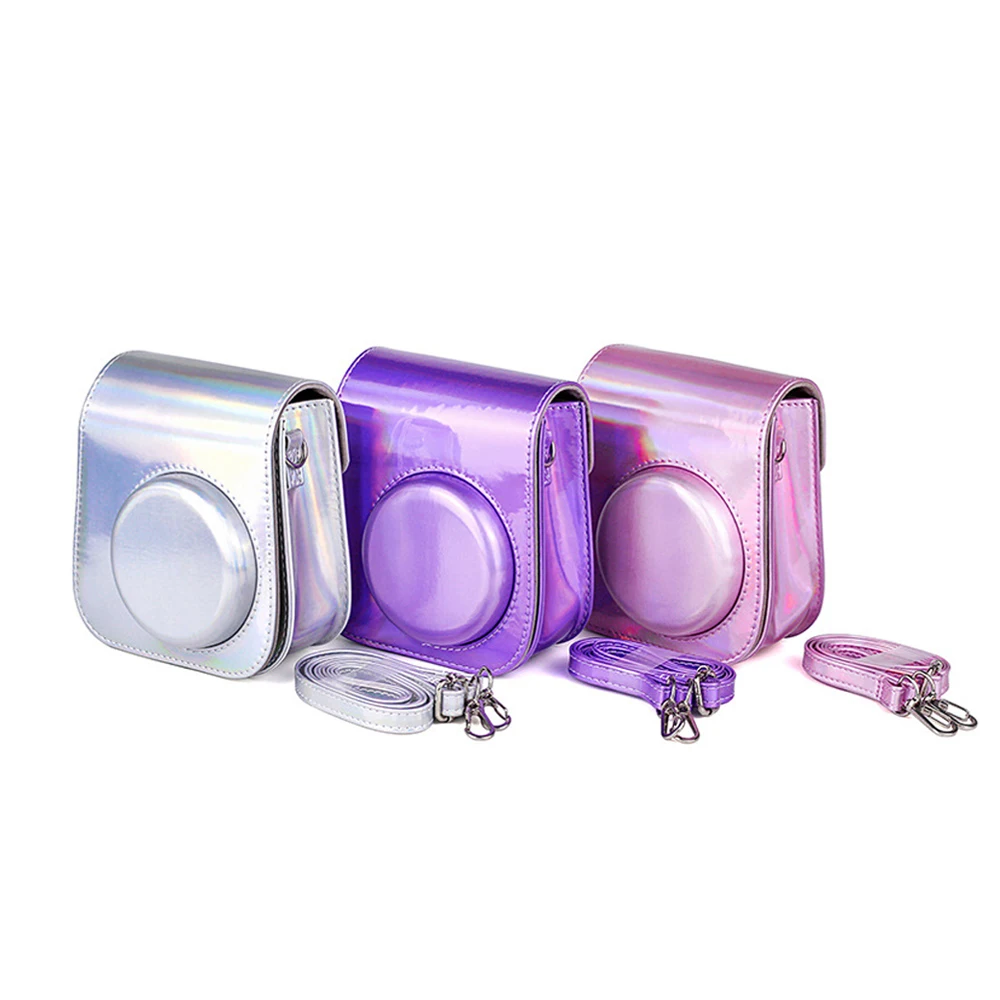 

For Fujifilm Instax Mini 11 Camera Accessory Artist Oil Paint PU Leather Instant Camera Shoulder Bag Protector Cover Case