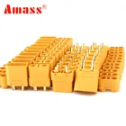 Amass 10 пар XT90 цилиндрические Разъемы штекер Женский Разъем питания RC LV Lipo батарея двигатель