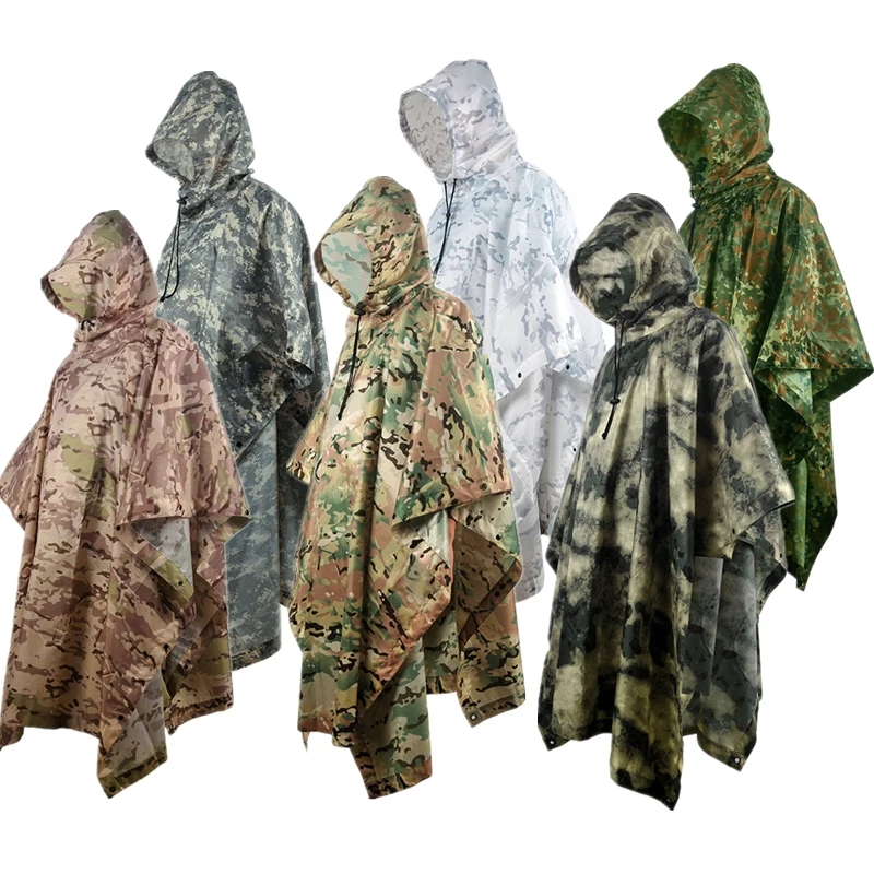 

Polyester Impermeable Outdoor Raincoat Waterproof Women Men Rain Coat Poncho Cloak Durable Fishing Camping Tour Rain Gear