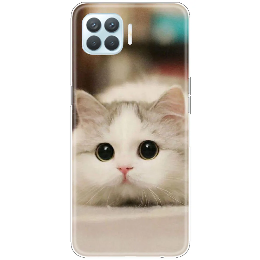 

Case for Oppo A93 Cute Cat Funny Transparent Silicon Soft Tpu Shell Phone Case Flexible Full Protection Funda Coque Etui Bumper