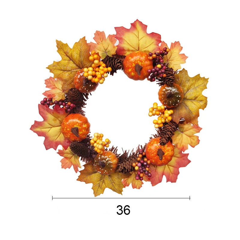 Искусственная Цветочная Гирлянда Тыква листья для урожая фестиваль