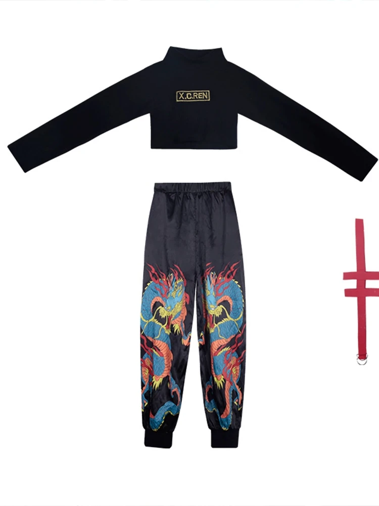 

Children's Costumes For Boys Girls Hip-hop Street Dance Clothes Retro Chinese Style Cheongsam Catwalk Jazz Dance Suit ZL835