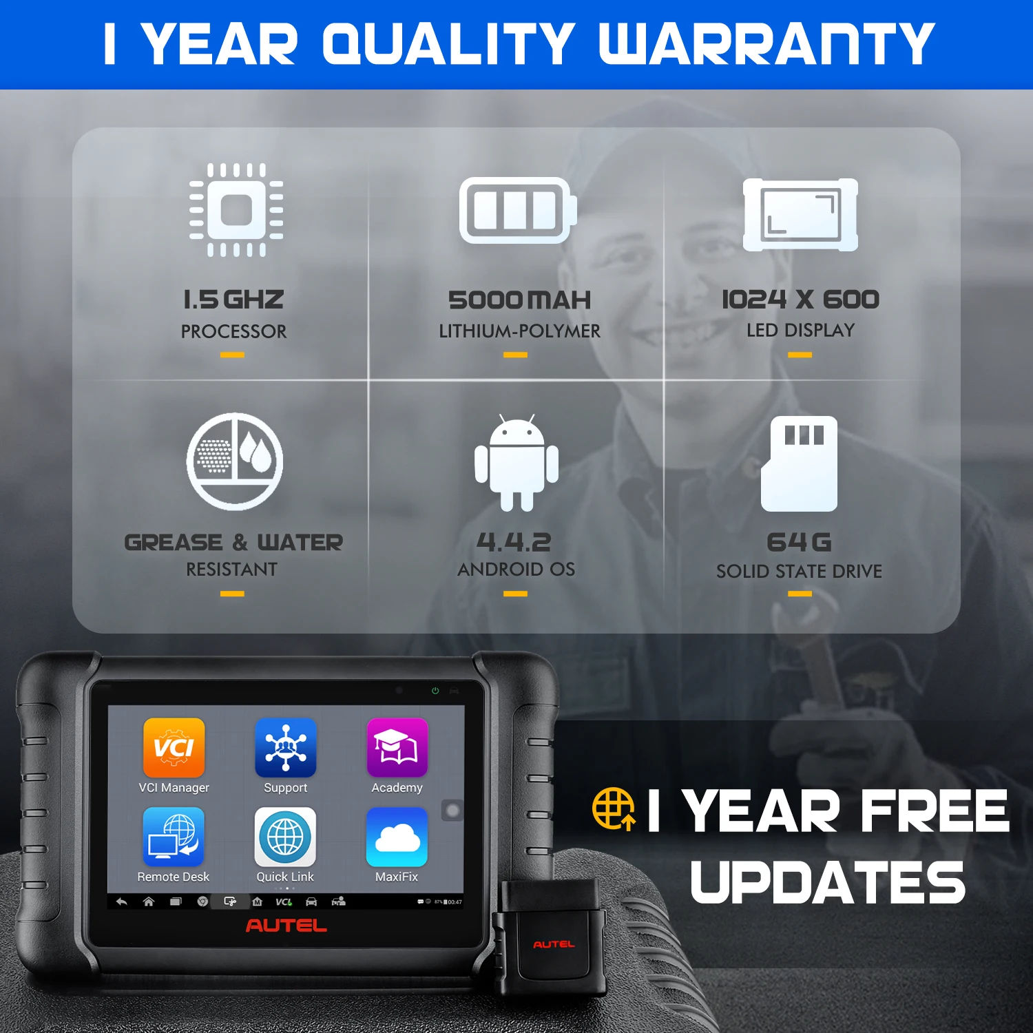 Autel MaxiPRO MP808BT беспроводной Профессиональный диагностический инструмент OE-уровня