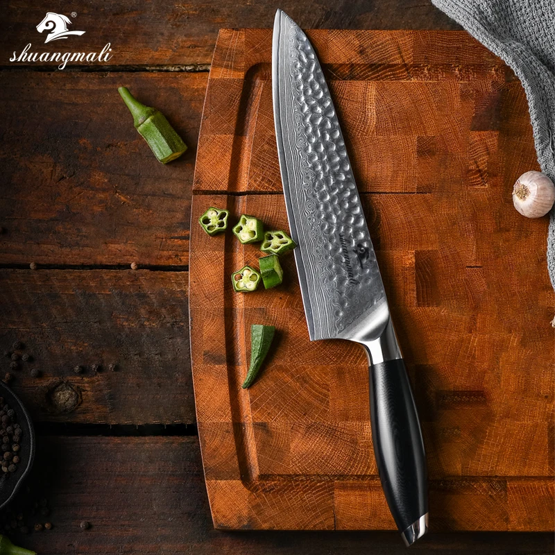 8 дюймов нож шеф повара 67 слоев Дамасская кованая сталь кухонные ножи домашний