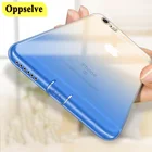 Прозрачный градиентный чехол для iPhone 12, 11 Pro Max, Мягкий противоударный чехол с заглушкой от пыли для iPhone X, S, XR, XS Max, 8, 7, 6, 6s Plus