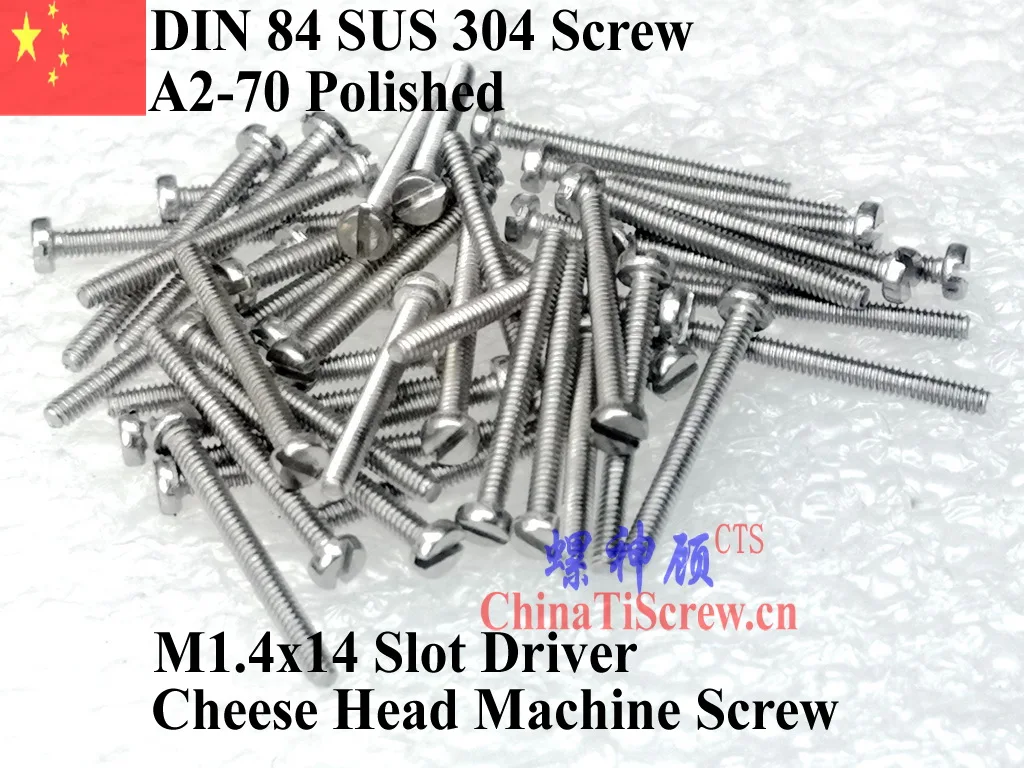 DIN 84 SUS 304 4 M1.4 винт M1.4x2 M1.4x2.5 M1.4x3 M1.4x3.5 M1.4x4 M1.4x5 M1.4x6 M1.4x8 M1.4X10 M1.4x12 M1.4x14 слот драйвер A2-70 |