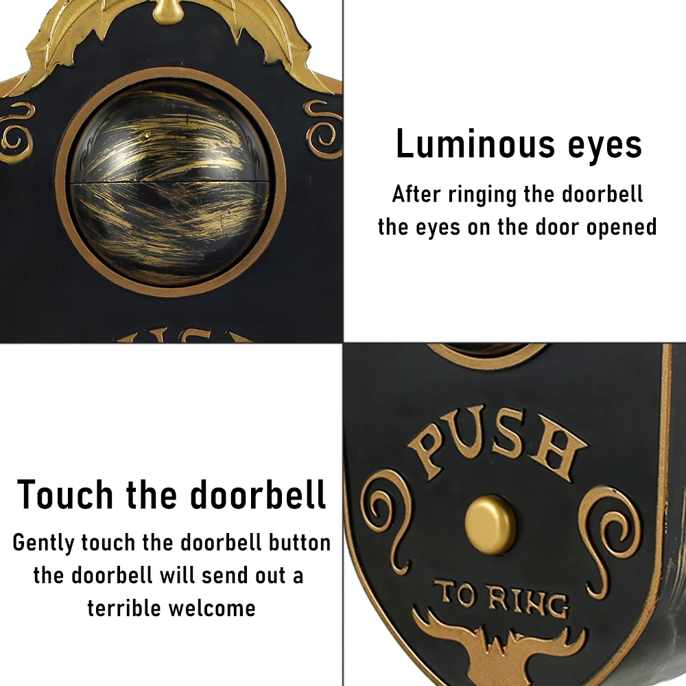 1 шт. украшение на Хэллоуин одноглазный дверной звонок привидение день