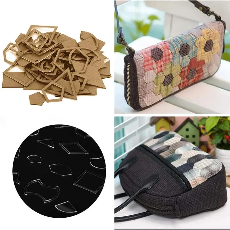 

54PCS Leather Craft Tools Patchwork Template Sewing Stencil Acrylic Clear For DIY Quilting Leather Crafts Sewing Patterns