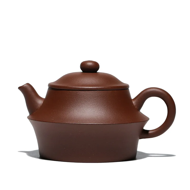 

Purple clay high virtual flat pot handmade purple clay pot tea ceremony accessories kungfu tea ceremony sand in the rain