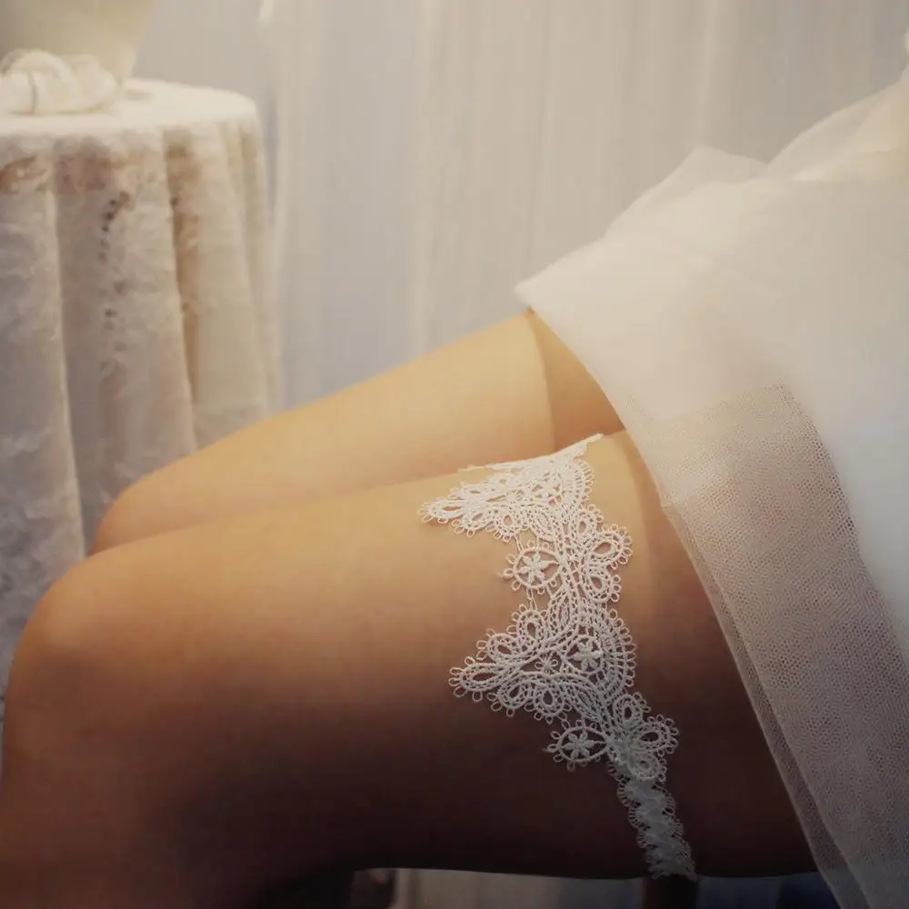 SLBRIDAL сексуальные кружева цветок жемчуг Свадебные Подвязки Пояс невесты бедра
