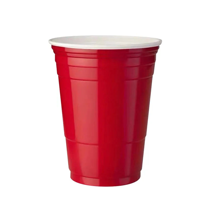 50 шт./компл. 450 мл Красная одноразовая пластиковая чашка вечерние Принадлежности