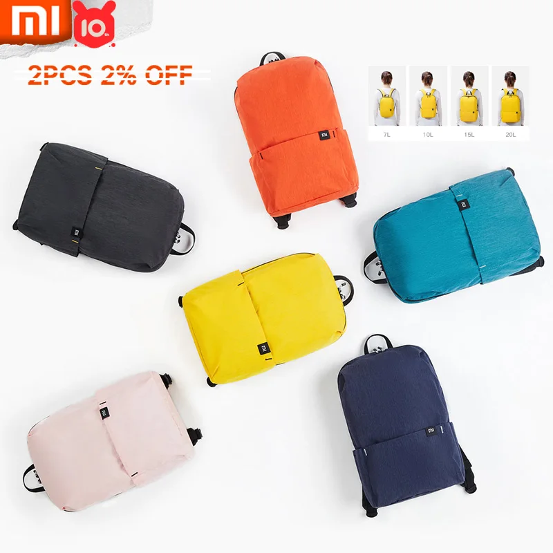 Маленький рюкзак Xiaomi сумка для городского отдыха простой дизайн несколько