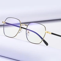 oeyeyeo new metal anti blue light eyeglasses mens simple fashion spectacles frame ladies retro trend myopia eyewears