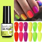Неоновый Гель-лак для ногтей LILYCUTE 7 мл, матовое верхнее покрытие Brignt цвета, полуперманентный отмачиваемый Светодиодный УФ-гель для маникюра