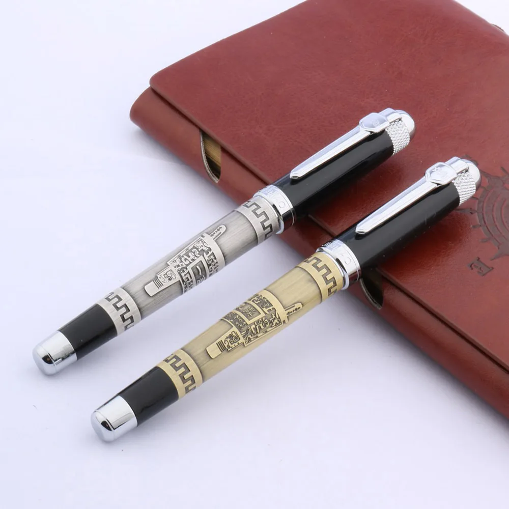 Классический рельефный штатив jinhao из серебра 189 пробы с двумя рукоятками|rollerball