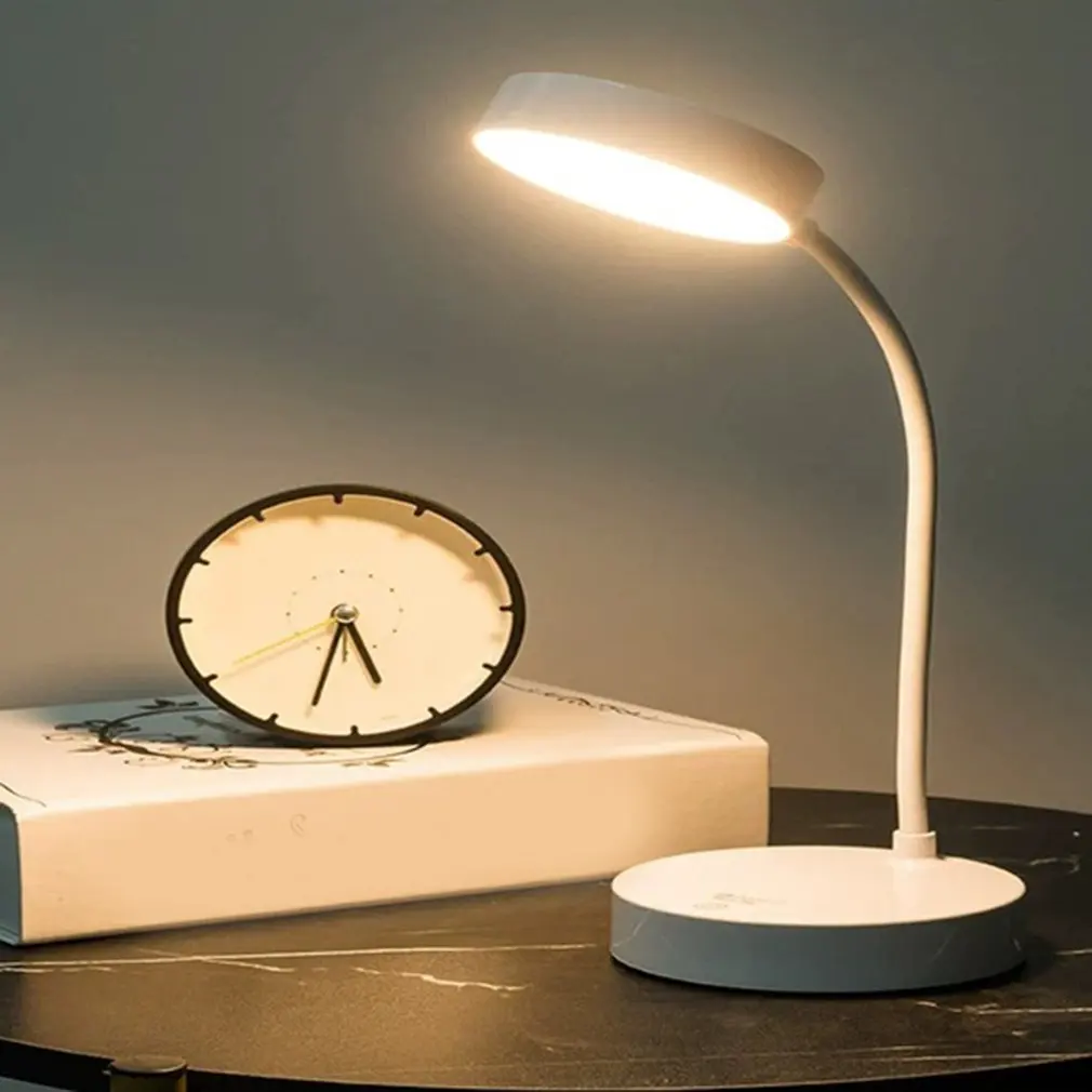 

Rechargeable Ultra Light LED Clip-On Desk Lamp Foldable USB Table Lamp 3 Modes Adjustable Angle Rotation Energy-saving Light