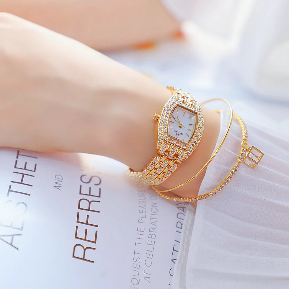 Relogio feminino женские часы золотые Роскошные брендовые алмазные квадратные Кварцевые женские наручные часы женское из нержавеющей стали часы
