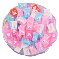 30pcs resin imitation rabbit candy flat back ornaments diy craft supplies hair accessories brooch phone shell patch art material