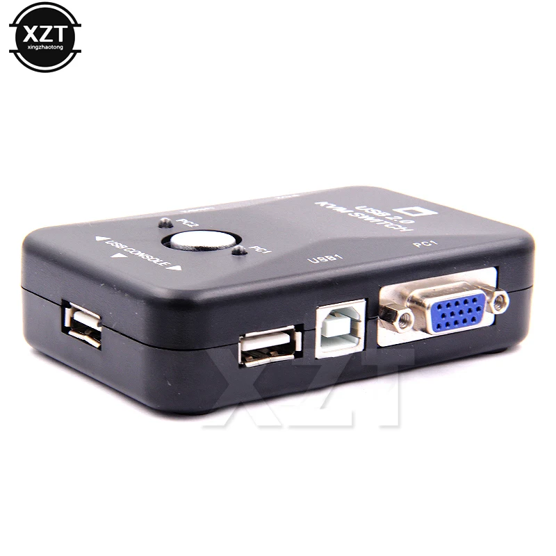 USB KVM переключатель коммутатор 2 порта VGA переключатель SVGA коробка USB 2,0 Мышь Клавиатура 1920*1440 переключатель